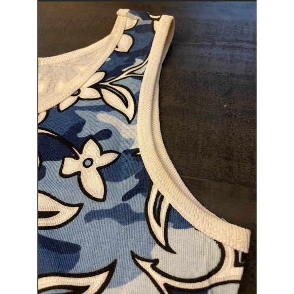 Chesley Vintage 90's/Y2K Hawaiian Print Sleeveless Cotton Dress - Sz L - Picture 7 of 15